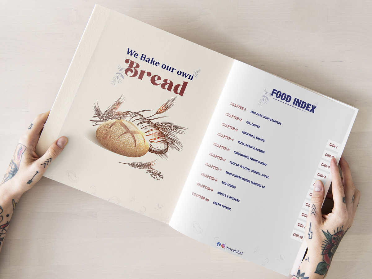 Restaurent Menu Novel Chef Nirakar Creative